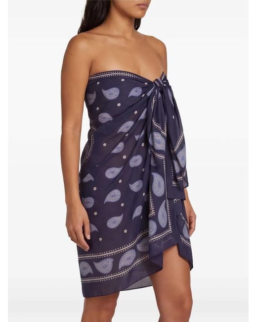 Johanna Ortiz Blue Vibrant Horizons Sarong