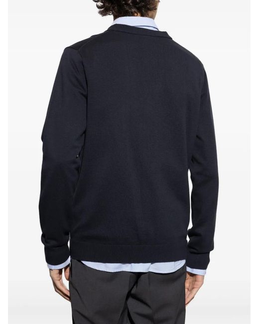 Paul Smith Blue Zebra-Patch Cardigan for men