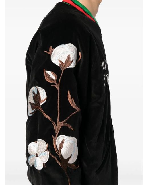 SAINT Mxxxxxx Black X Sukajyan Reversible Bomber Jacket for men