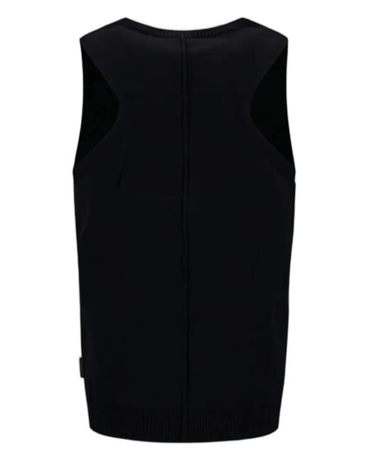 Herno Black Round-Neck Sleeveless Top
