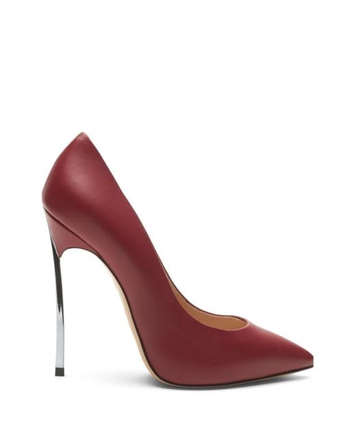 Casadei Red Blade Minorca Leather Pumps