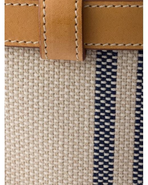Prada Natural Buckle Small Canvas And Leather Bag