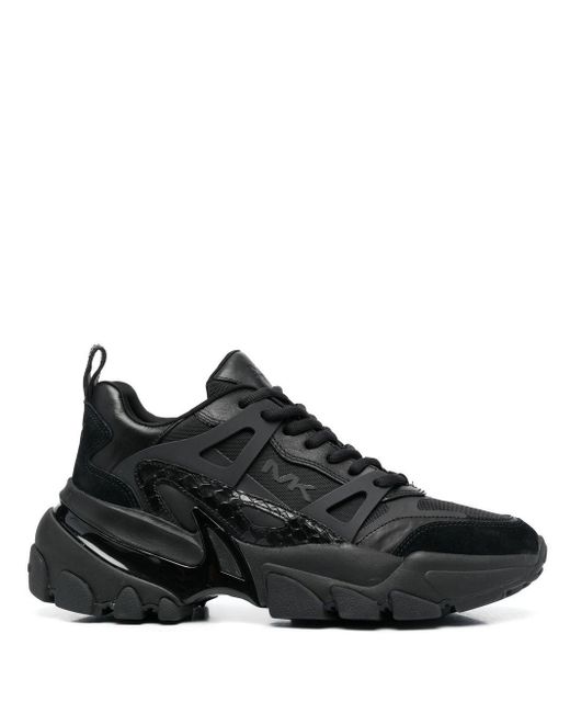 Michael Kors Leather Nick Chunky Low-top Sneakers in Black for Men ...