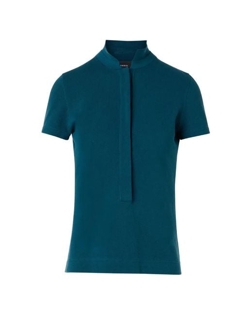 Akris Blue Piqué Polo Shirt