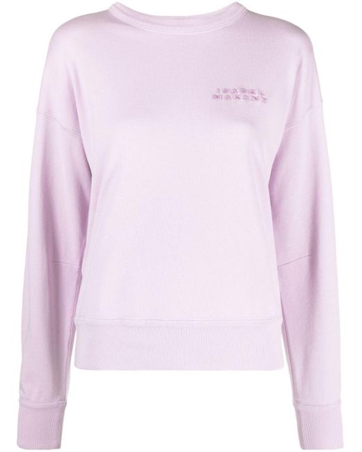 Isabel Marant Pink Shad Embroidered-logo Sweatshirt