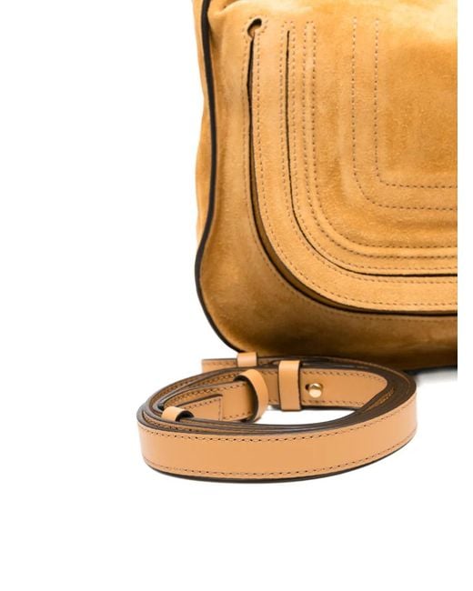 Chloé Metallic Small Marcie Topstitched-Handle Tote Bag