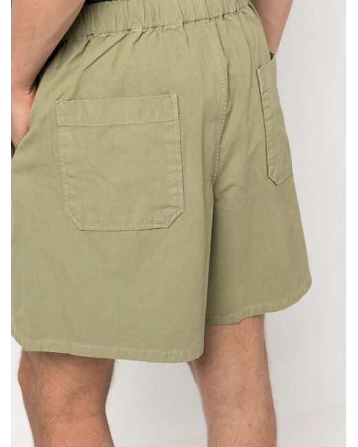 Barbour Green Elasticated-Waist Cotton Bermuda Shorts for men