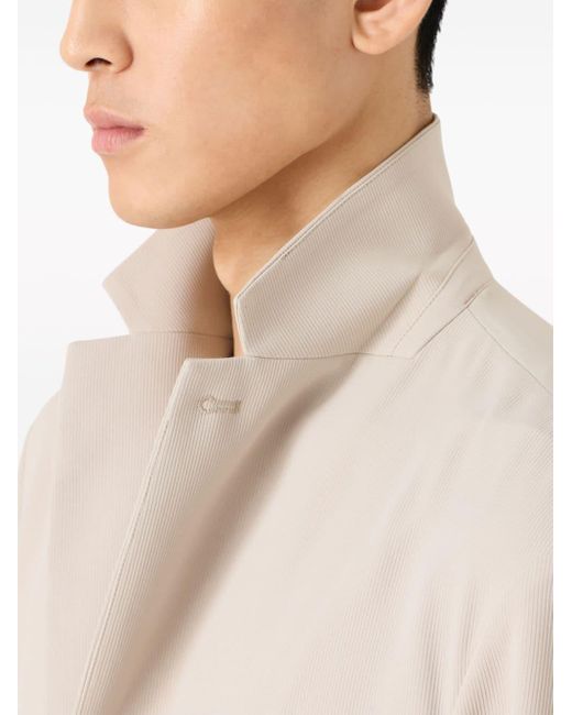 Emporio Armani Natural Layered Hooded Blazer for men
