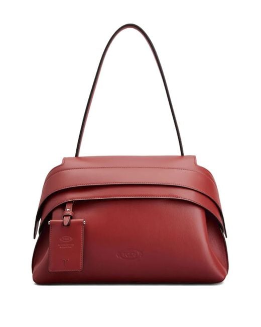 Tod's Red Schultertasche Aus Leder