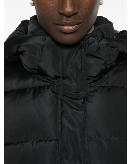 SERGIO MORETTI FIRENZE Black Hooded Padded Coat
