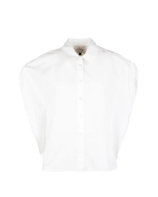 Cinque White Puff-Sleeved Shirt