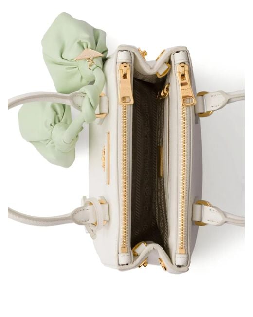 Prada White Galleria Mini Bag