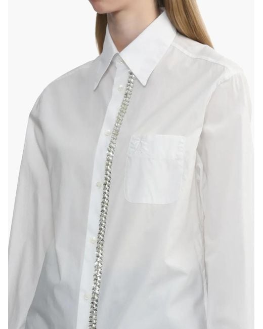 N°21 White Sequin-Embellished Shirt