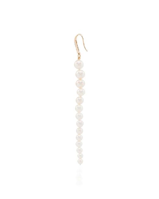 Mateo White 14Kt Pearl And Diamond Drop Earrings