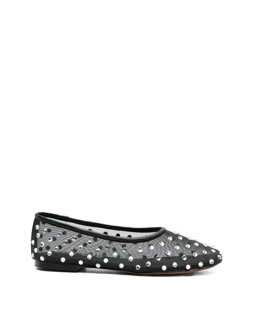Bibi Lou White Round-Toe Ballet Flats
