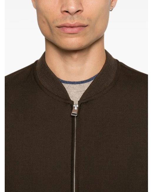 Sandro Brown Zip-Fastening Long-Sleeve Jacket for men