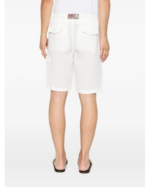 Mc2 Saint Barth White Drawstring Shorts for men
