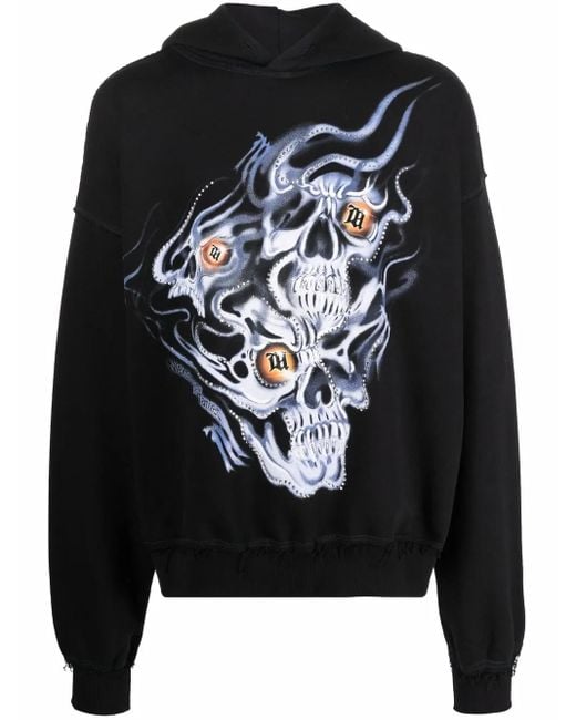 Felpa Con Stampa di M I S B H V in Black da Uomo