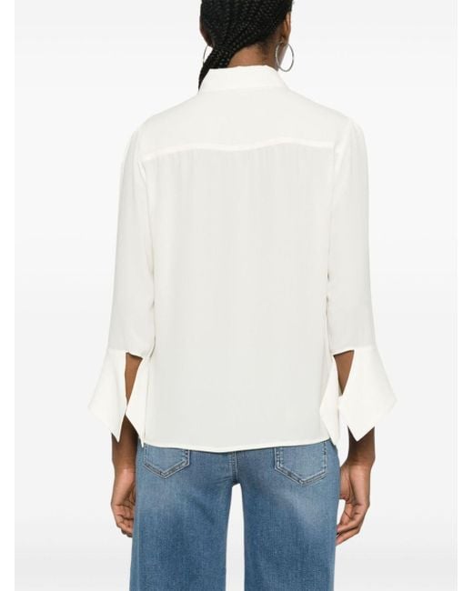 Liu Jo White Semi-transparent Shirt
