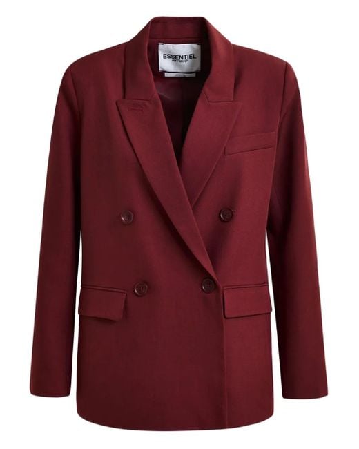Essentiel Antwerp Blazer Met Dubbele Rij Knopen in het Red
