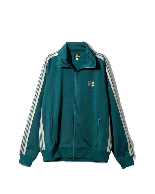 Needles Green Side-Stripe Track Jacket for men
