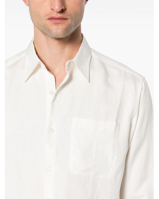 Camisa de popelina Ralph Lauren Purple Label de hombre de color White