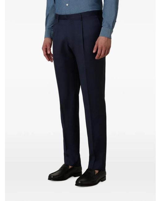 Boglioli Blue K-Suit Prince Of Wales Check Suit for men