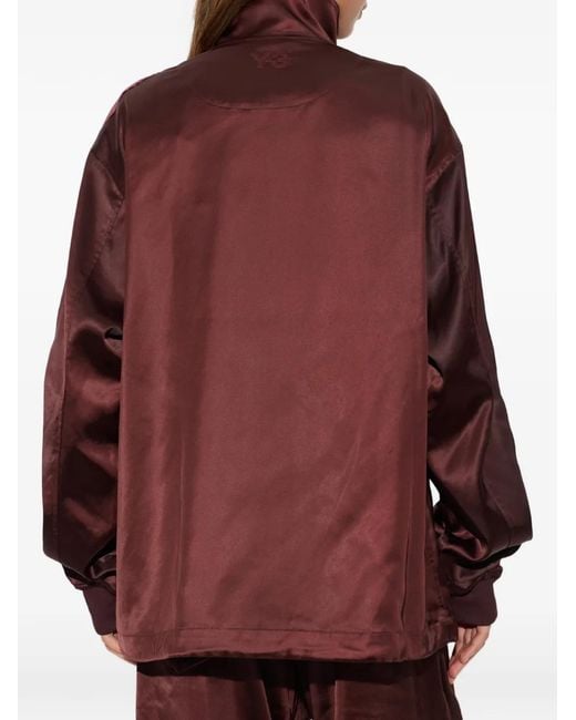 Y-3 Red Haut De Jogging 3 Stripes En Satin Dégradé