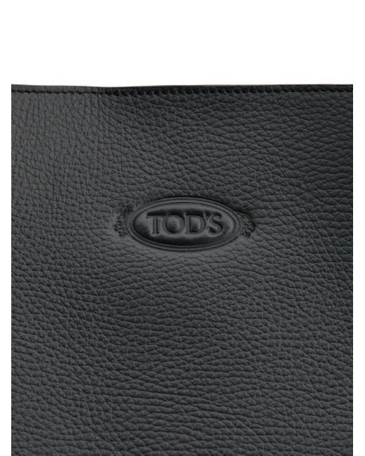 Tod's Black Gommini Pebble-Grain Tote Bag for men