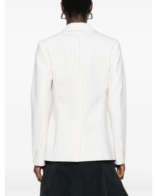 P.A.R.O.S.H. White Pinstriped Blazer