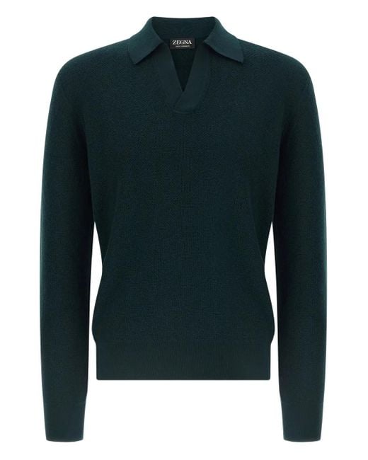 Zegna Green Jacquard Oasis T-Shirt for men