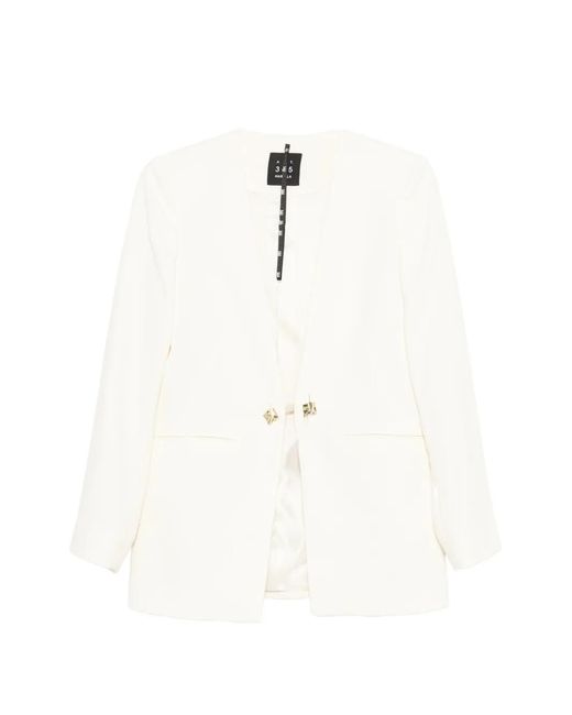 Marella White Teffige Embellished Blazer