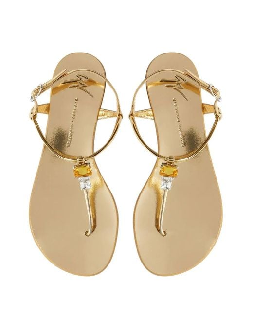 Giuseppe Zanotti Brown Alphonsine Thong Sandals