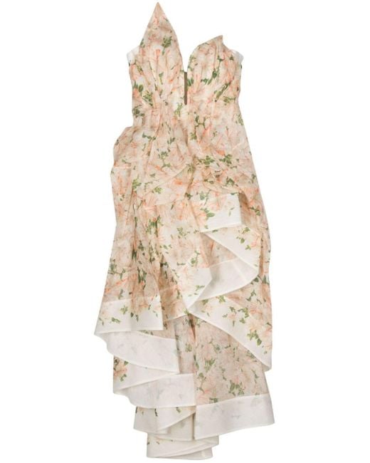 Zimmermann White Natura Floral-print Dress