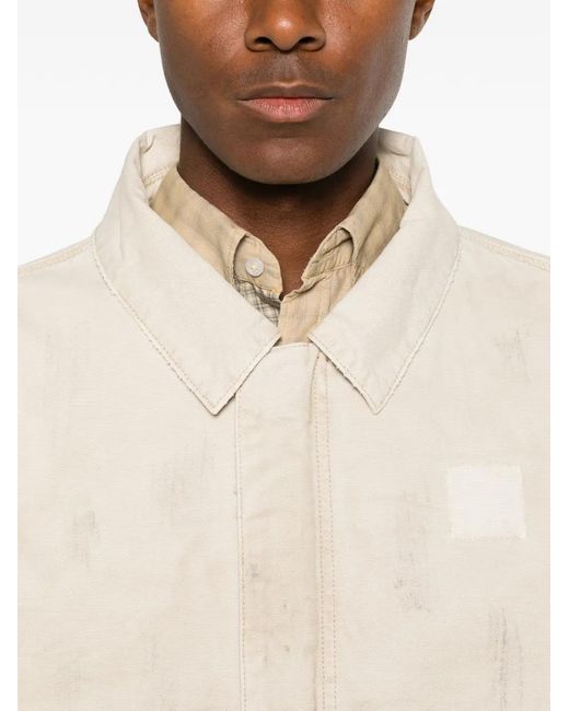 Cole Buxton Natural Veste À Empiècements Et Effet Usé for men