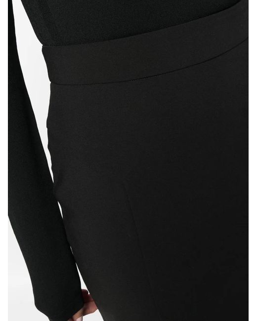 Alberta Ferretti Black High-Waisted Pencil Skirt