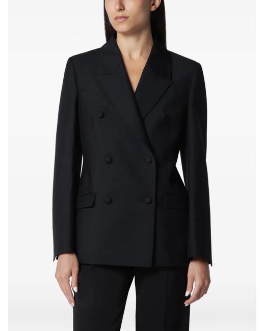 Rohe Black Double-Breasted Blazer