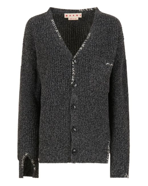 Marni Vネック カーディガン Black
