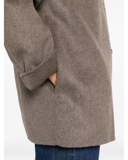 Loulou de Saison Brown Dunne Button-Fastening Wool Jacket