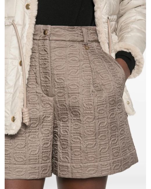 Moncler Green Quilted Logo-Embroidered Shorts