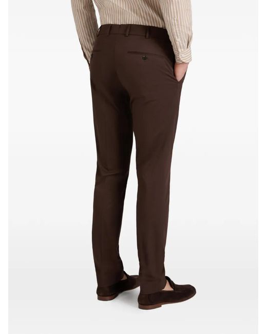 Slowear Brown Buttoned Trousers for men