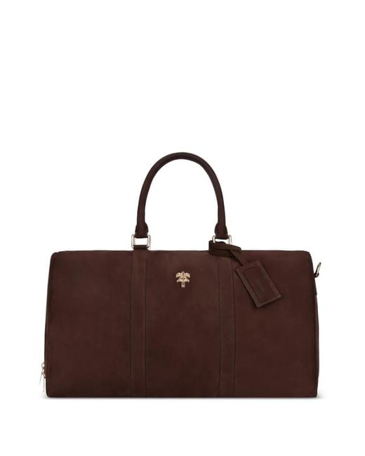 PLACE OF ELMS Brown Arbor Embossed Crest Holdall for men