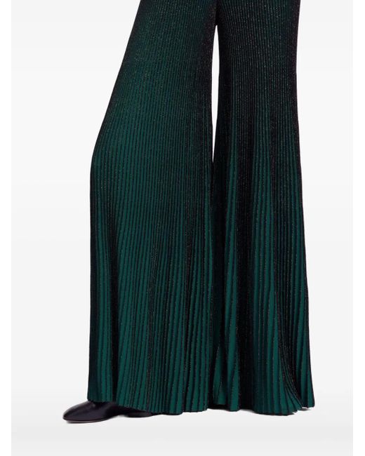 Elie Saab Green Metallic Trousers