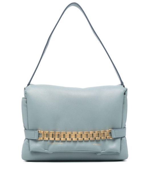 Victoria Beckham Blue Chain-detailing Shoulder Bag