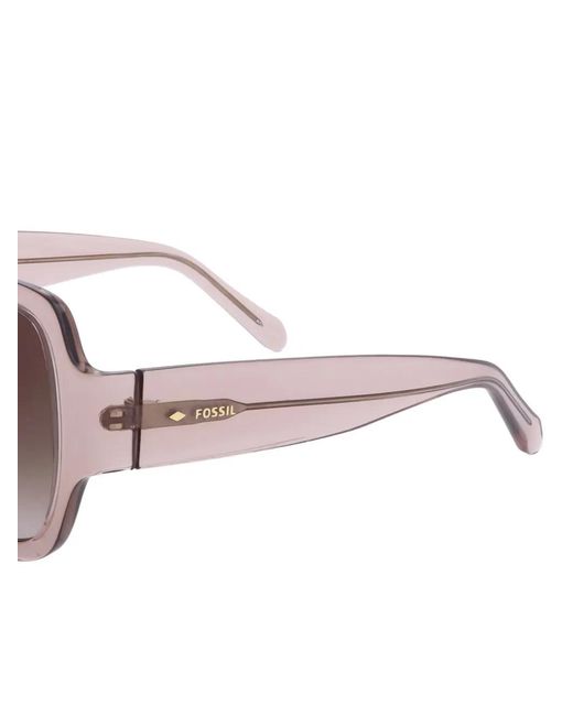 Fossil Pink Oversized-Frame Sunglasses