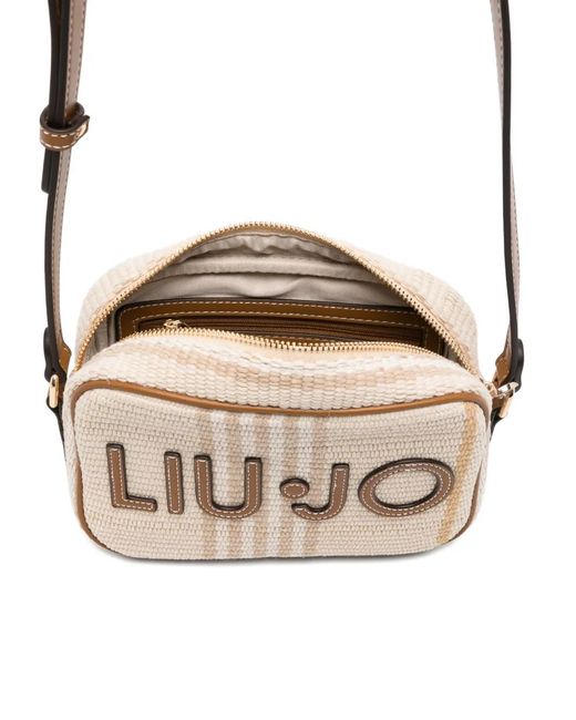 Liu Jo Natural Logo-Appliqué Crossbody Bag