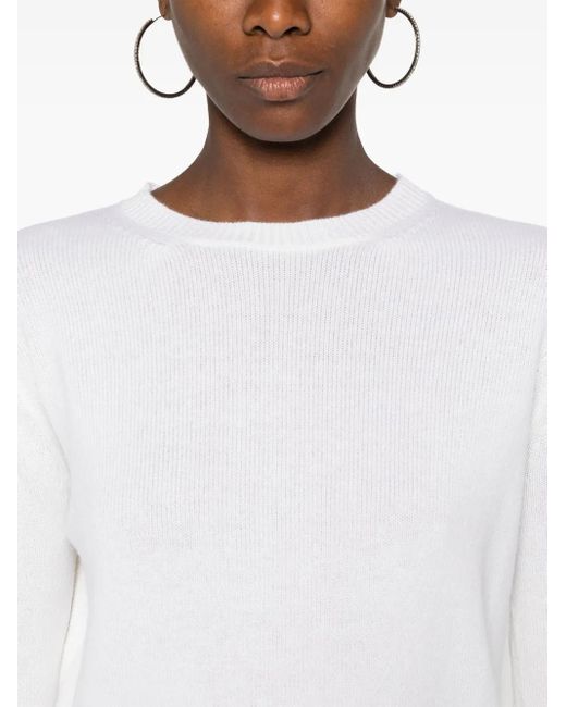 Max Mara White Pure Cashmere Clothing Sweaters