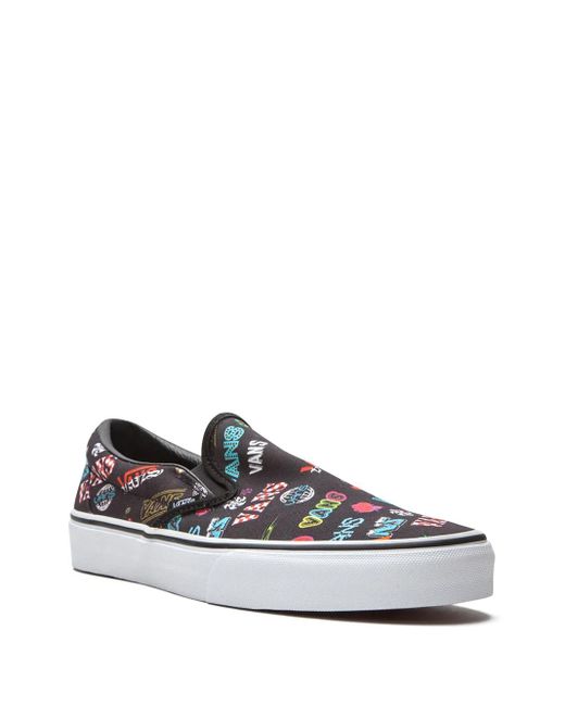 Vans Black Slip-On "Graffiti" Sneakers