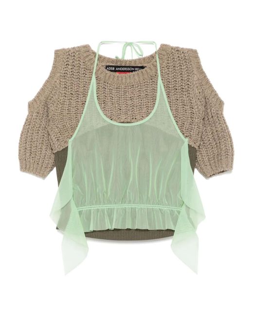 ANDERSSON BELL Green Gestricktes Oberteil Mit Cut-Out