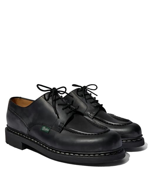 Paraboot Black Chambord Derby Shoes for men